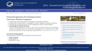 
                            4. Einstufungstests (Fremdsprachen) - Georg-August-Universität Göttingen