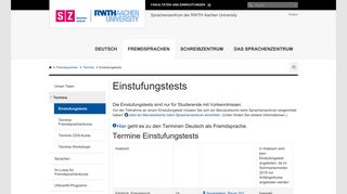 
                            4. Einstufungstests - RWTH AACHEN UNIVERSITY Sprachenzentrum ...