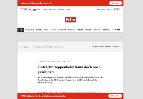 
                            9. Eintracht Heppenheim kann doch noch gewinnen - Echo Online