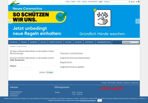 
                            8. Einwohnergemeinde Wohlen BE -Login Formular