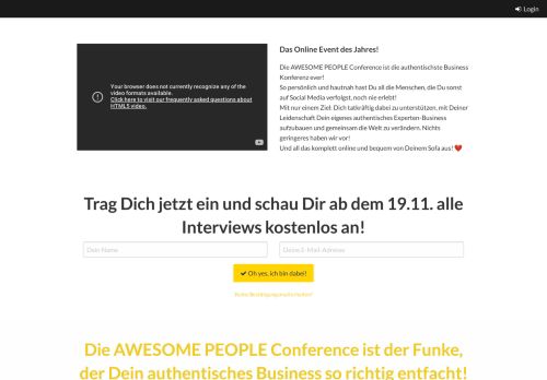 
                            1. Einzelpackages | AWESOME PEOPLE Conference IV