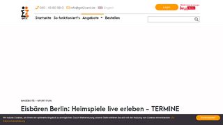 
                            13. Eisbären in Mercedes-Benz Arena Berlin: bis 45 € sparen ... - get2Card