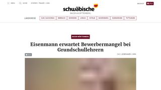 
                            13. Eisenmann erwartet Bewerbermangel bei Grundschullehrern