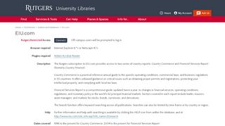 
                            9. EIU.com | Rutgers University Libraries