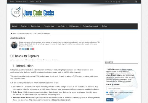 
                            4. EJB Tutorial for Beginners | Examples Java Code Geeks - 2019