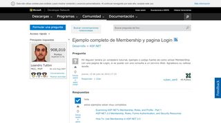 
                            6. Ejemplo completo de Membership y pagina Login - MSDN - Microsoft