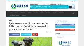 
                            13. Ejército rescata 17 contratistas de EPM que habían sido secuestrados ...