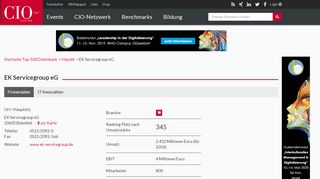 
                            6. EK Servicegroup eG - cio.de