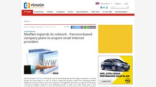 
                            13. eKapija | MadNet expands its network - Pancevo-based company ...