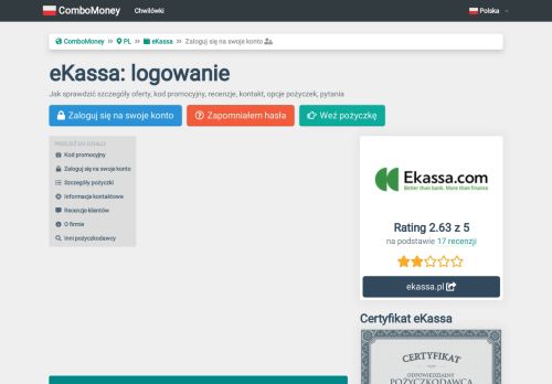 
                            5. eKassa logowanie do ekassa.pl na stronie - Fin32.com