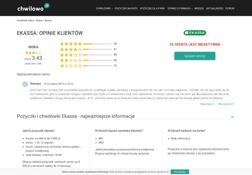 
                            11. Ekassa - opinie i recenzja o pożyczce | chwilowo.pl