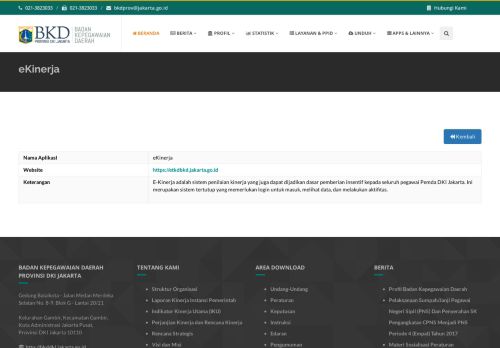 
                            3. eKinerja - BKD DKI Jakarta - Pemprov DKI Jakarta