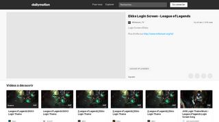 
                            10. Ekko Login Screen - League of Legends - Vidéo dailymotion