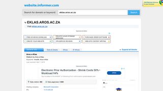 
                            10. eklas.aros.ac.za at WI. e-Klas: Log in to the site - Website Informer