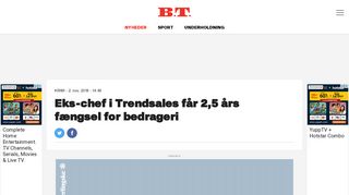 
                            7. Eks-chef i Trendsales får 2,5 års fængsel for bedrageri | BT Krimi ...