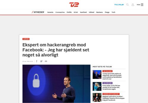 
                            12. Ekspert om hackerangreb mod Facebook: - Jeg har sjældent set noget ...