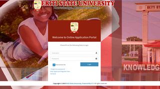 
                            5. EKSU Application Portal | Login