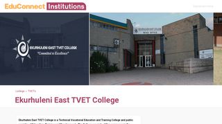 
                            5. Ekurhuleni East TVET College - Institutions - EduConnect