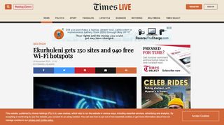 
                            11. Ekurhuleni gets 250 sites and 940 free Wi-Fi hotspots - TimesLIVE