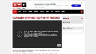 
                            8. Ekurhuleni launches free WiFi for residents - EWN