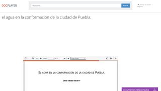 
                            11. el agua en la conformación de la ciudad de Puebla. - PDF - DocPlayer