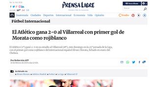 
                            10. El Atlético gana 2-0 al Villarreal con primer gol de Morata como ...