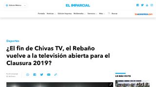 
                            10. ¿El fin de Chivas TV, el Rebaño vuelve a la televisión abierta para el ...