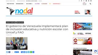 
                            13. El gobierno de Venezuela implementará plan de inclusión educativa y ...