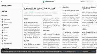 
                            6. EL HORÓSCOPO DE YOLANDA SULTANA - PressReader
