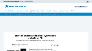 
                            13. El Modo Supervivencia de Skyrim entra en beta en PC • Eurogamer.es