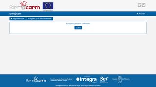 
                            4. El registro ya ha sido confirmado - Formacarm