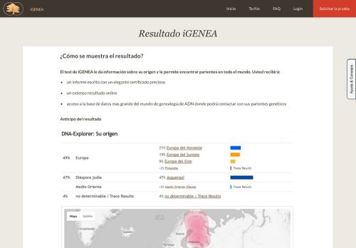 
                            2. El resultado del análisis de genealogía por ADN - iGENEA