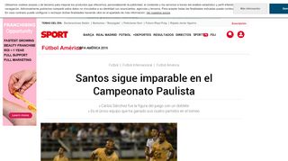 
                            8. El Santos de Jorge Sampaoli volvió a ganar - Sport