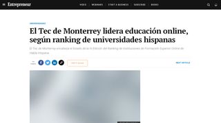 
                            12. El Tec de Monterrey lidera educación online, según ranking de ...
