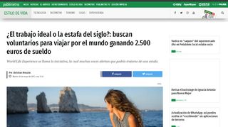 
                            8. ¿El trabajo ideal o la estafa del siglo?: buscan voluntarios para viajar ...