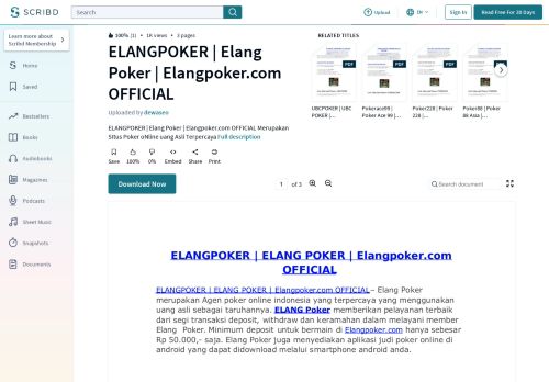 
                            11. ELANGPOKER | Elang Poker | Elangpoker.com OFFICIAL - Scribd