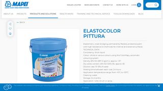 
                            4. ELASTOCOLOR PITTURA, technical sheet | Mapei