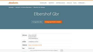 
                            9. Elbershof Gbr Kündigungsadresse und Kontaktdaten - Aboalarm