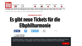 
                            10. Elbphilharmonie, Hamburg: Neue Tickets! Vorverkauf läuft - Bild.de