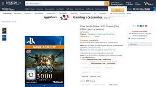 
                            12. Elder Scrolls Online: 3000 Crowns [PS4 PSN Code - UK account ...