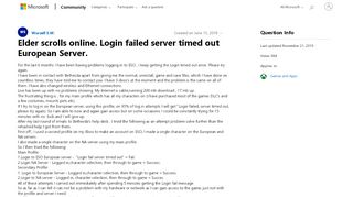 
                            9. Elder scrolls online. Login failed server timed out European ...