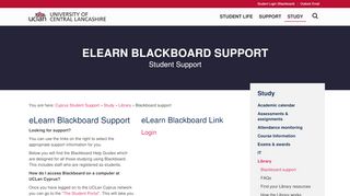 
                            3. eLearn Blackboard support | Cyprus Student Support ... - UCLan