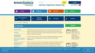 
                            8. eLearning | British Dyslexia Association