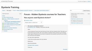 
                            4. eLearning Courses: Has anyone used Dyslexia Action? - Dyslexia ...