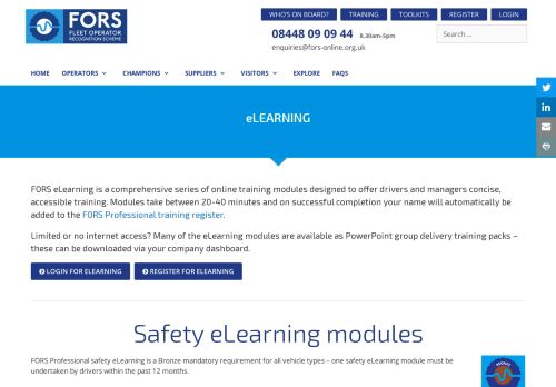 
                            4. eLEARNING - FORS - Fleet Operator Recognition Scheme