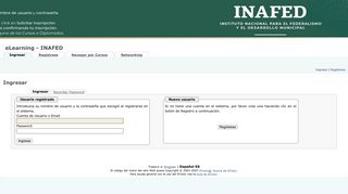 
                            2. eLearning - INAFED : Ingresar