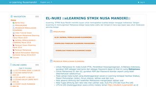 
                            5. Elearning Nusa Mandiri - STMIK Nusa Mandiri