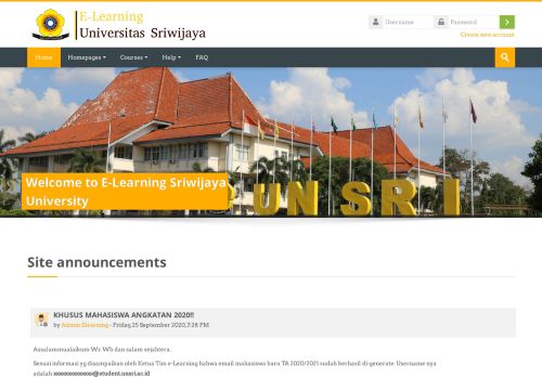 
                            4. Elearning Universitas Sriwijaya - E-Learning Unsri