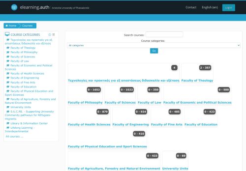 
                            13. elearning.auth: Course categories