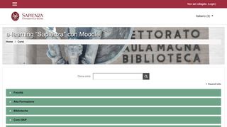 
                            2. elearning.uniroma1.it: Categorie di corso